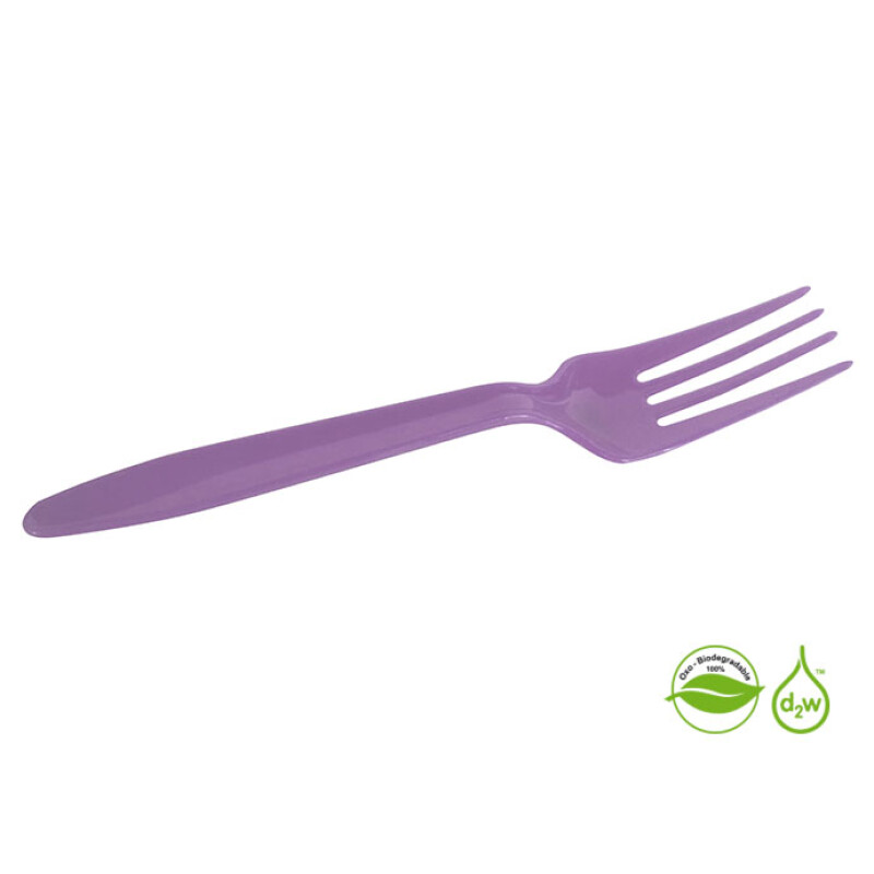 Tenedor Biodegradable x10 Unidades Lila