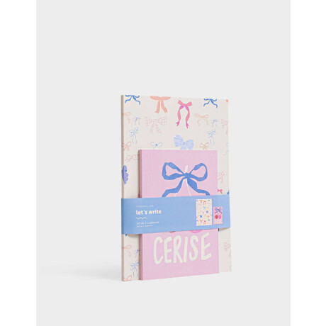 Set De Cuadernos Moño Y Cherry Combinacion Multicolor