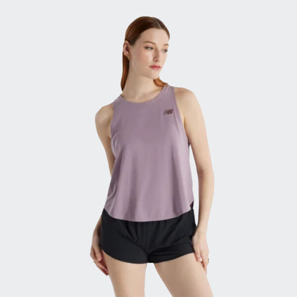 Musculosa New Balance Drapey Jersey Violeta