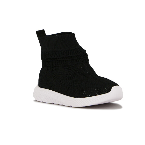 Molekinha Calzado Deportivo Mid Casual Tejida Suela De Goma Negro-plata