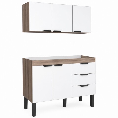 Mueble bajo mesada cocina con aéreo blanco Mueble Bajo Mesada Cocina Con Aéreo Blanco