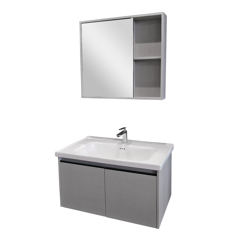 CONJUNTO DE BAÑO HABITARE MODELO 308-80 / MUEBLE+ BACHA + ESPEJO Conjunto De Baño Habitare Modelo 308-80 / Mueble+ Bacha + Espejo