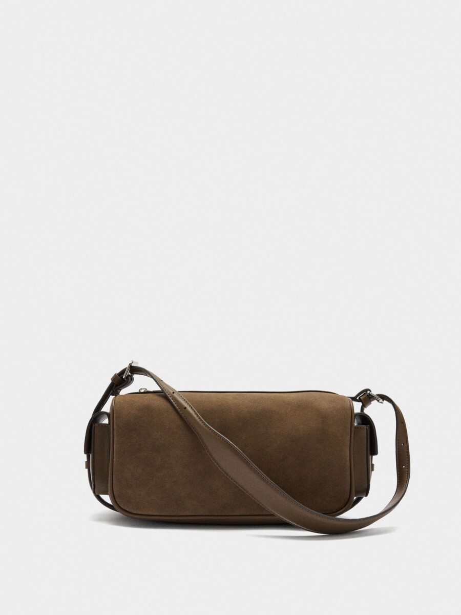 Bolso De Hombro Rectangular camel