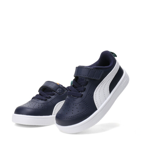Championes de Niños Puma Rickie Infantil C/Velcro Azul - Blanco