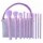 Set Completo Maquillaje 10 Piezas Brochas Pinceles y Estuche Violeta