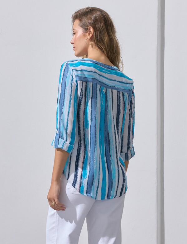 Blusa Printed MULTI/AZUL