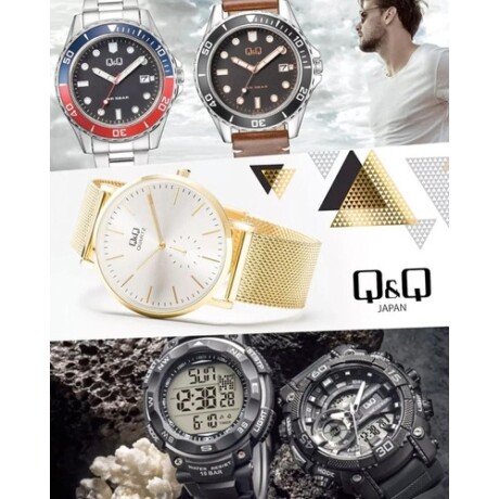 Reloj Análogo Q&Q QZ94J Resistente Al Agua Blanco