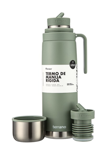 Termo 1Lt. Premium Manija Rigida Oliva