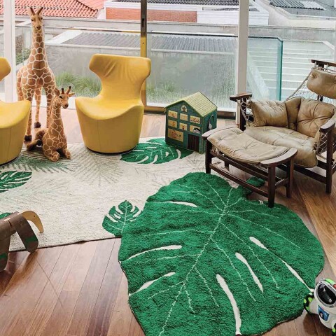 Alfombra lavable -Leaf Verde