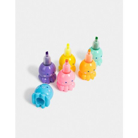 Resaltadores Con Forma De Pulpo Combinacion Multicolor