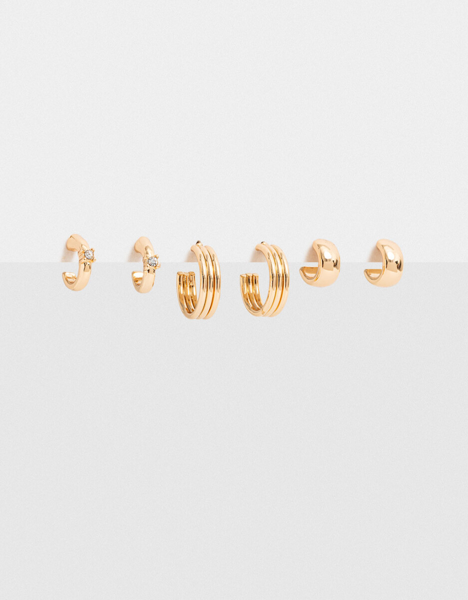Aros Argollas Sets Bañado En Oro 