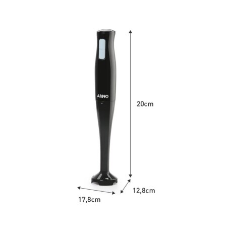 Mixer Arno Turbomix Duo | Cuchillas de acero inoxidable | 2 velocidades | Color negro. Mixer Arno Turbomix Duo | Cuchillas de acero inoxidable | 2 velocidades | Color negro.