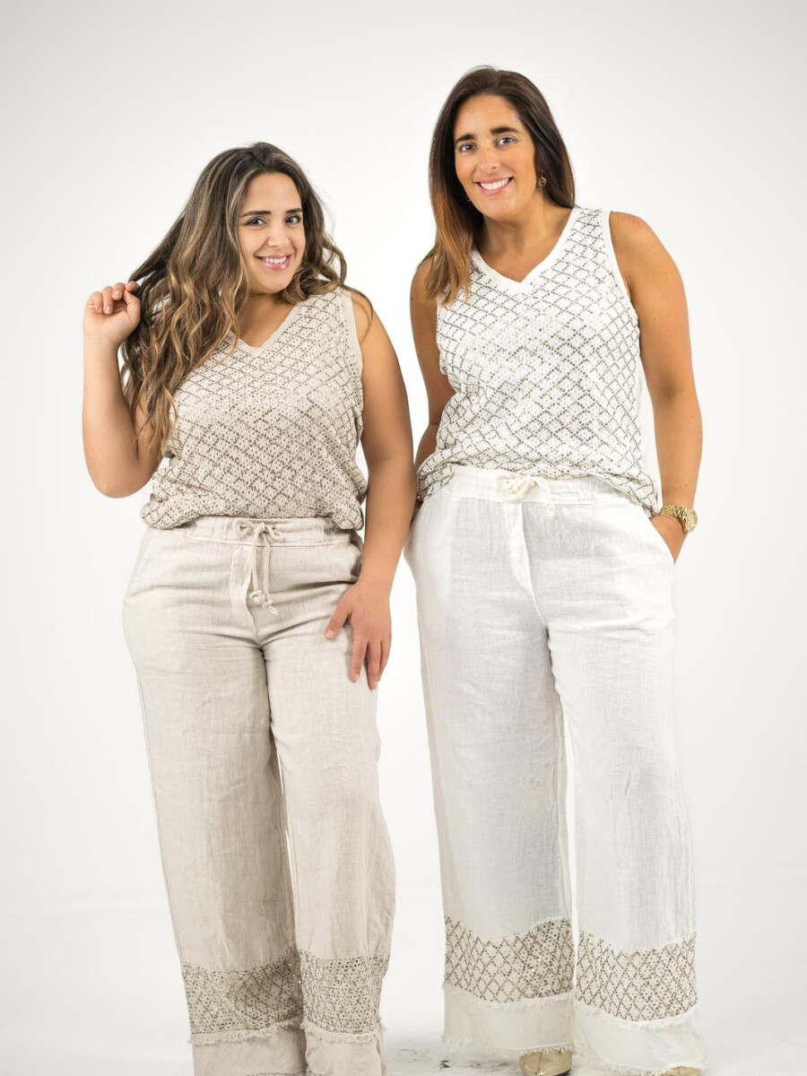 Musculosa con lentejuelas Blanca