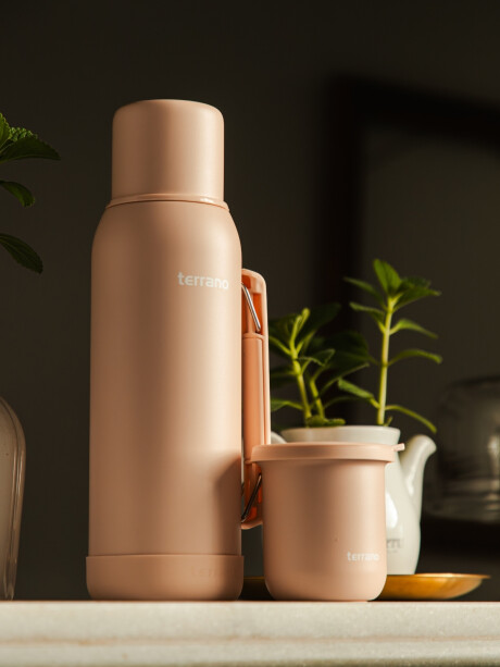 Kit Termo 1 LT Con Base De Silicona + Mate Sicilia Rosado