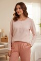 PIJAMA M/LARGA MELANGE BOTONES PIJAMA M/LARGA MELANGE BOTONES