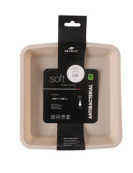 TARTERA CUADRADA SILICONA 23X23CM BEIGE TARTERA CUADRADA SILICONA 23X23CM BEIGE