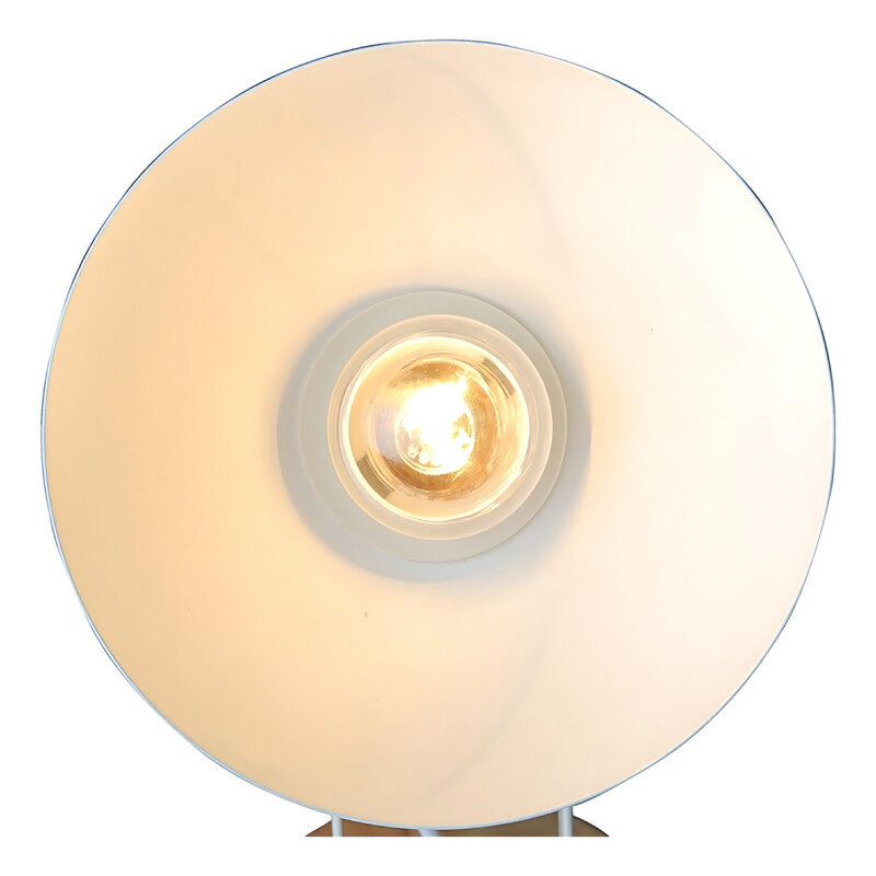 Lampara Aplique De Pared Nordico Metal Y Madera Moderno Blanco