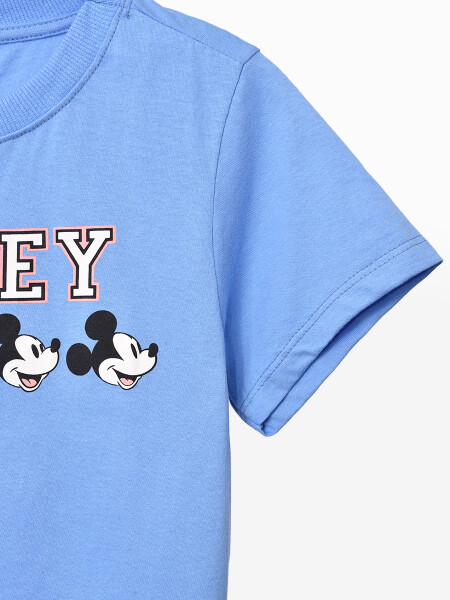 REMERA MICKEY FACES AZUL PIEDRA
