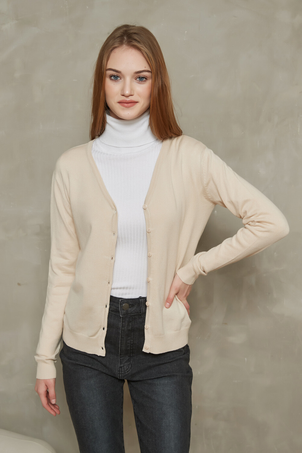 Cardigan Stratford Beige Claro