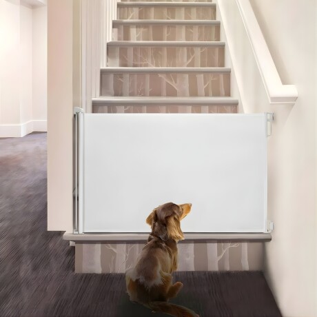 Puerta Flexible Lumax con Malla Retráctil de Seguridad Gris