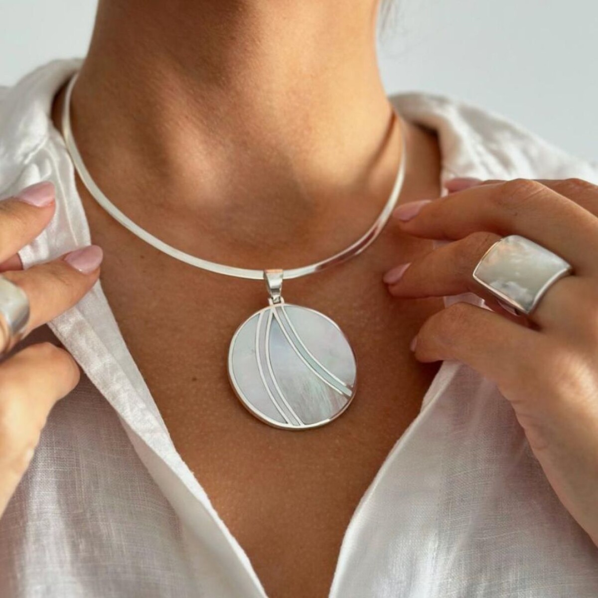 Dije Orillas Nacar - Plata 925 