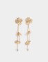 Aros Colgantes Cortos Filigrana Aros Colgante Largos De Filigrana - Dorado