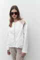 Chaqueta bomber bordada blanco