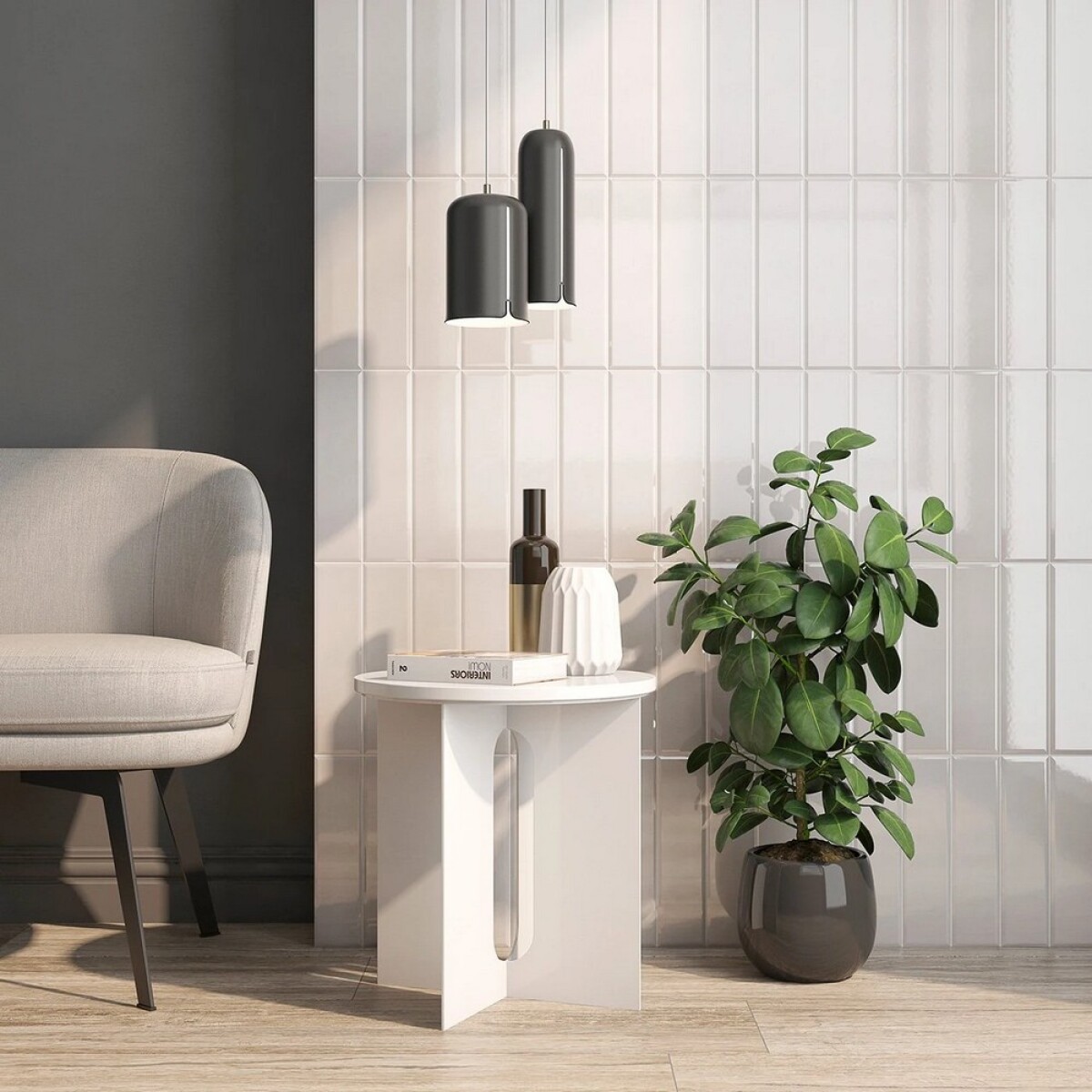 Cerámica Ombre Pure Blanc - 1.08m2 