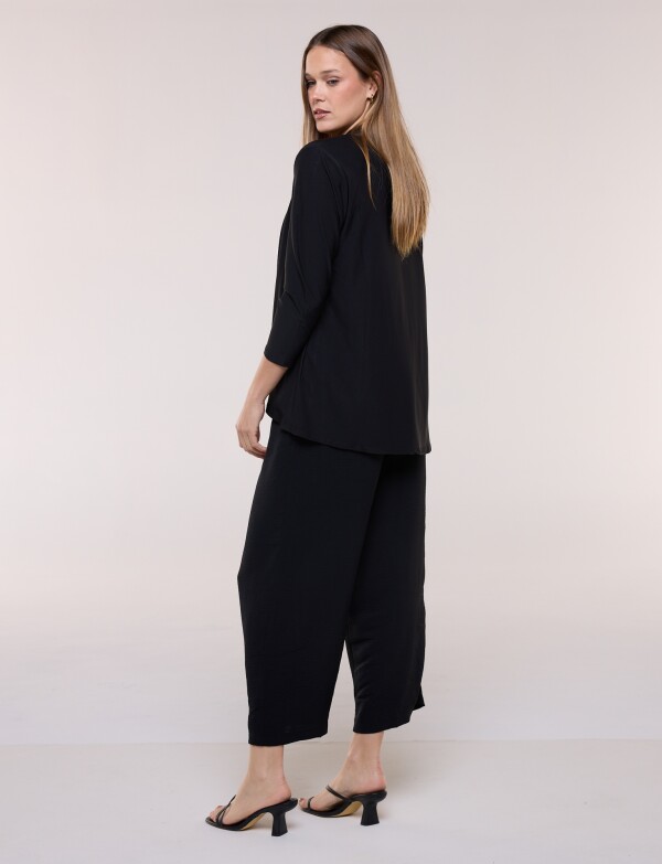Cardigan Fluido Abierto NEGRO