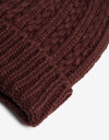 Gorro Plano Liso Gorro Tejido Trenzado Chocolate - Marron Chocolate