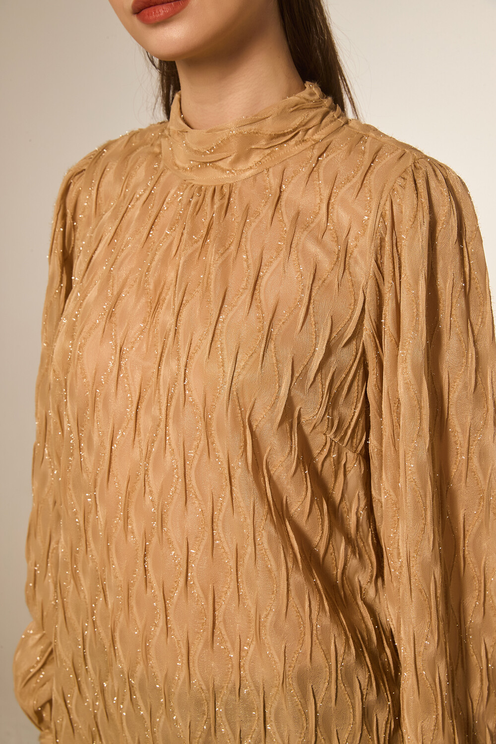 Blusa Rivane Beige Oscuro