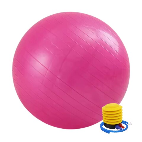 Pelota 65 Cm Rosa Pilates Yoga Gimnasia + Inflador De Pie Gym Pelota 65 Cm Rosa Pilates Yoga Gimnasia + Inflador De Pie Gym