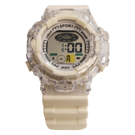 Reloj Deportivo de Pulsera Waterproof Pantalla Luz p/ Mujer Blanco