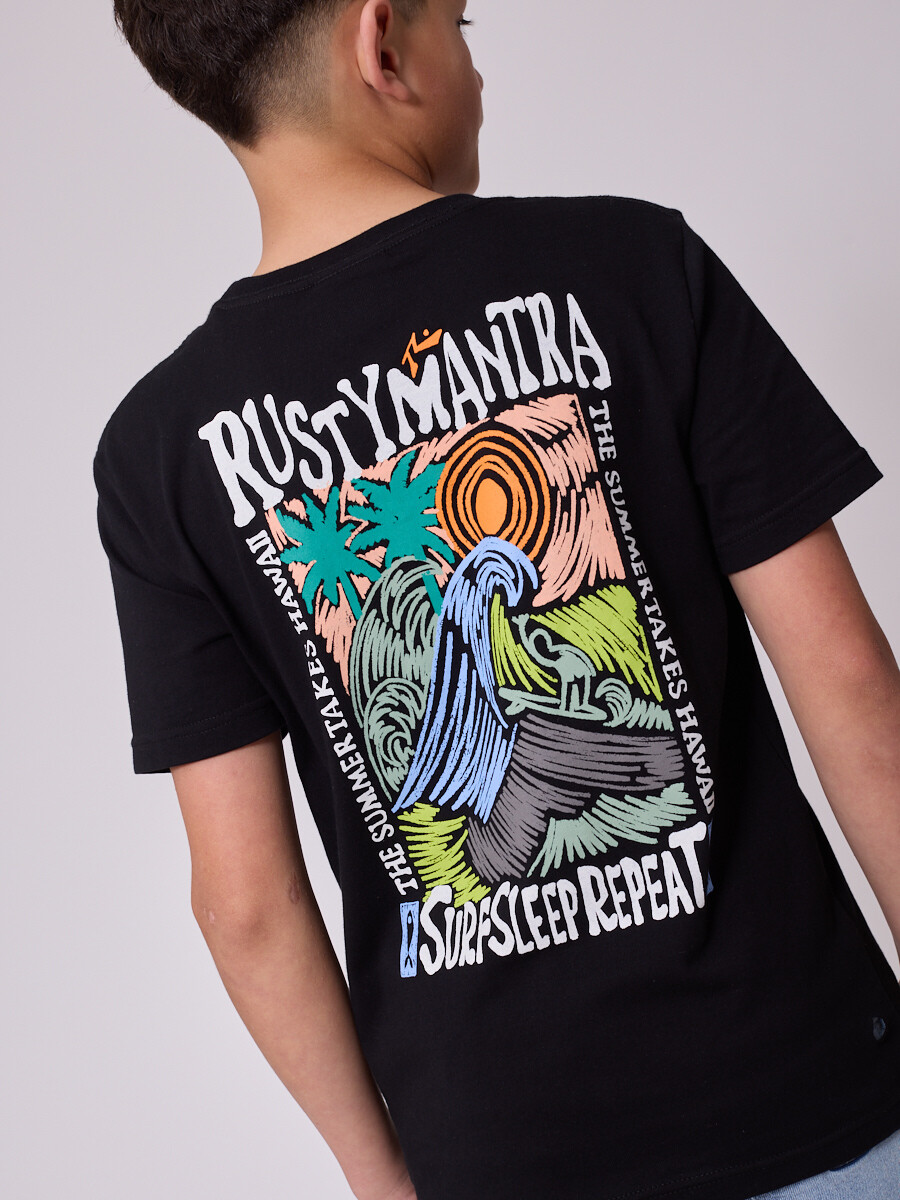 T-SHIRT ZALCONE TEEN RUSTY - Negro 