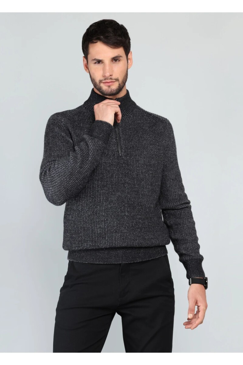 Sweater Medio Cierre AZUL