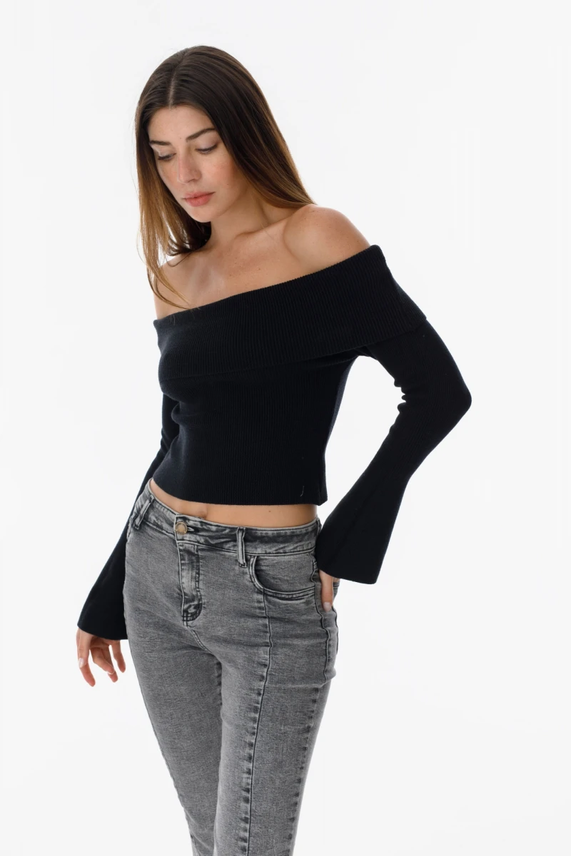 Sweater Plume negro talle unico