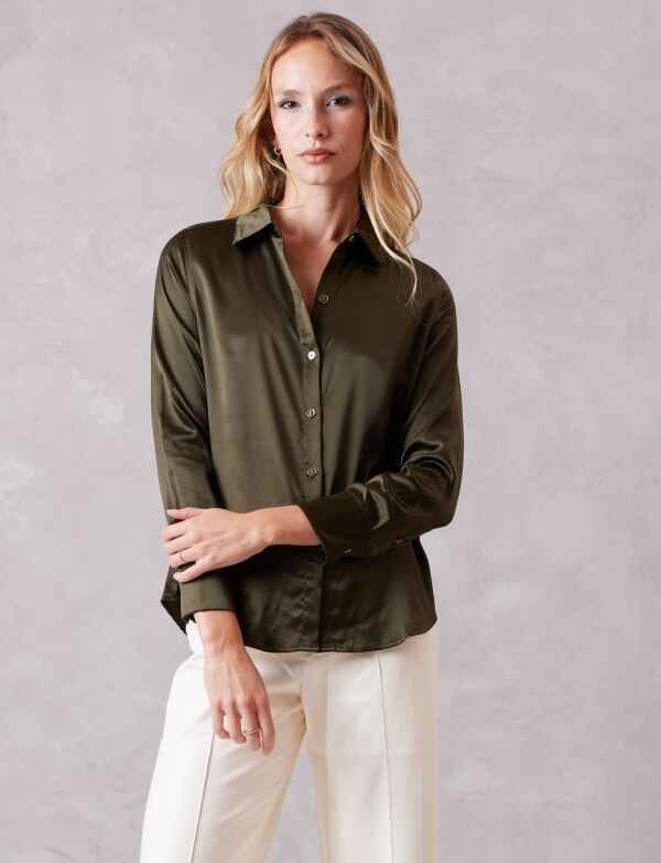 Camisa Saten OLIVA