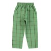SS25.UN2502A Pantalón De Algodón A Cuadros Con Bolsillos Y Elástico Verde Piupiuchick - 4 Años
