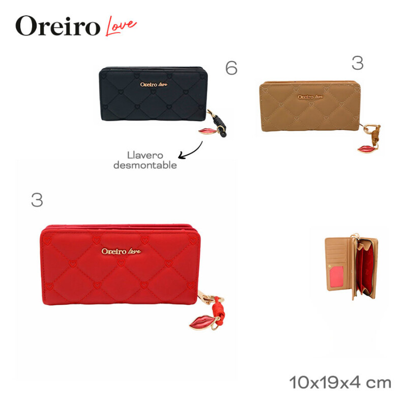 Billetera Las Oreiro Love Negro