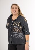Camisa Mussolina Negra