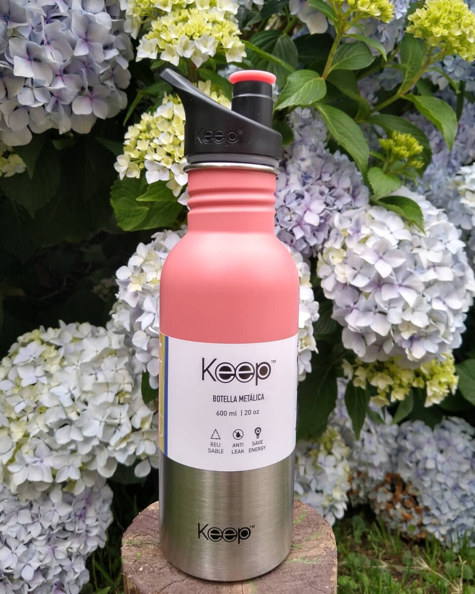 Botella Metálica Térmica Acero Inoxidable 600 ml - ROSA 