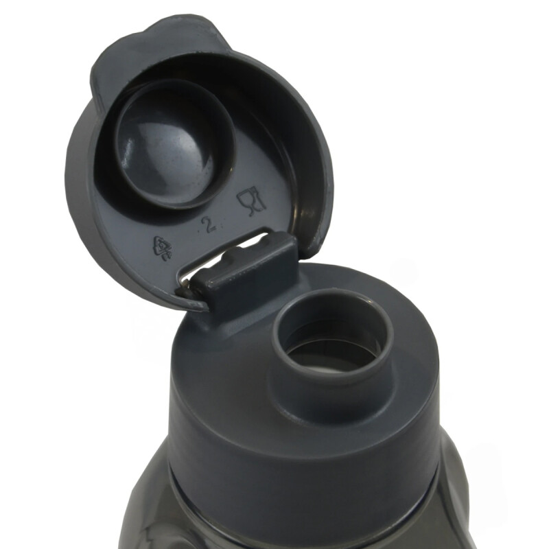 Botella caramañola plástica con tapón 800 ml NEGRO