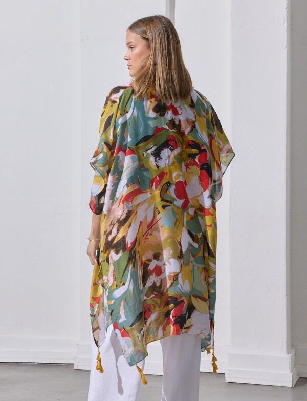 Kimono Printed MULTI/VERDE