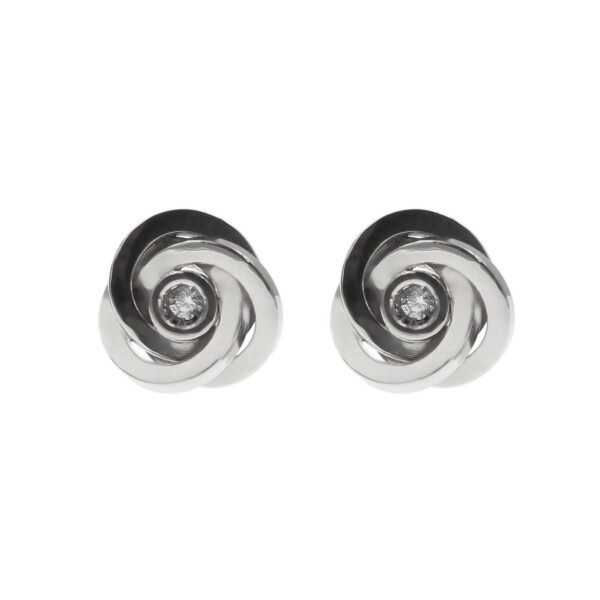 Caravanas Delfina de Oro Blanco 18k con Brillantes Caravanas Delfina de Oro Blanco 18k con Brillantes