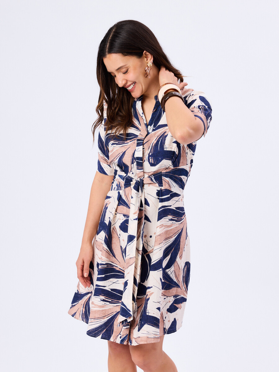 Vestido midi estampado 