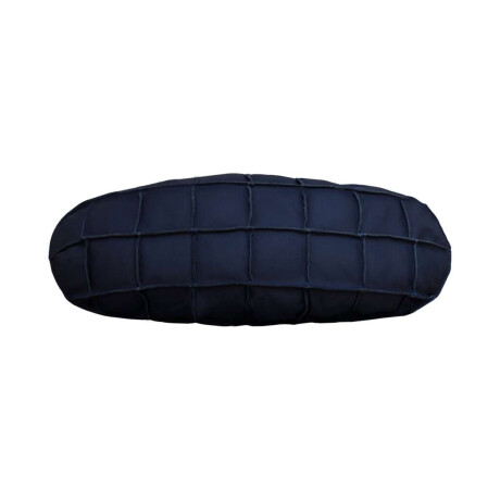 Almohadion Cuero 76x35cm oval grande Azul