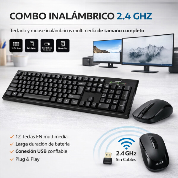 Combo Inalámbrico Teclado Y Mouse Genius Km 8101 COMBO GENIUS KM 8101