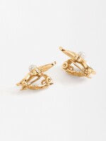 Pendientes Media Flor dorado