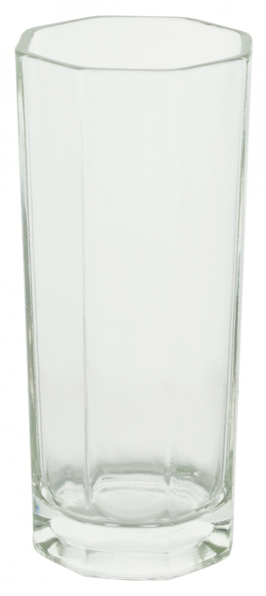 VASO VIDRIO ALTO OCTOGONAL 200ML 13X6.5CM Y1001 