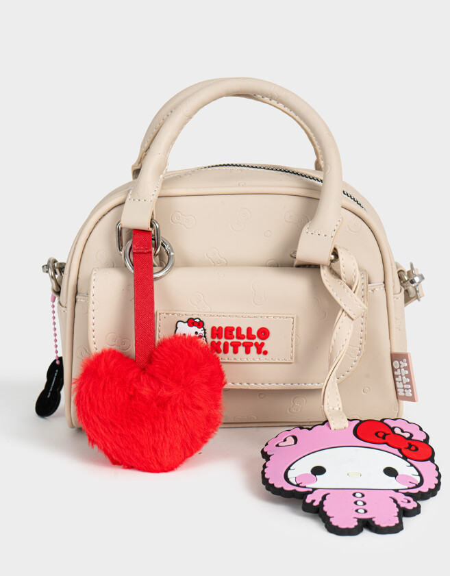 Bandoleras Bandolera Solapa Hello Kitty Kawaii - Blanco Crudo